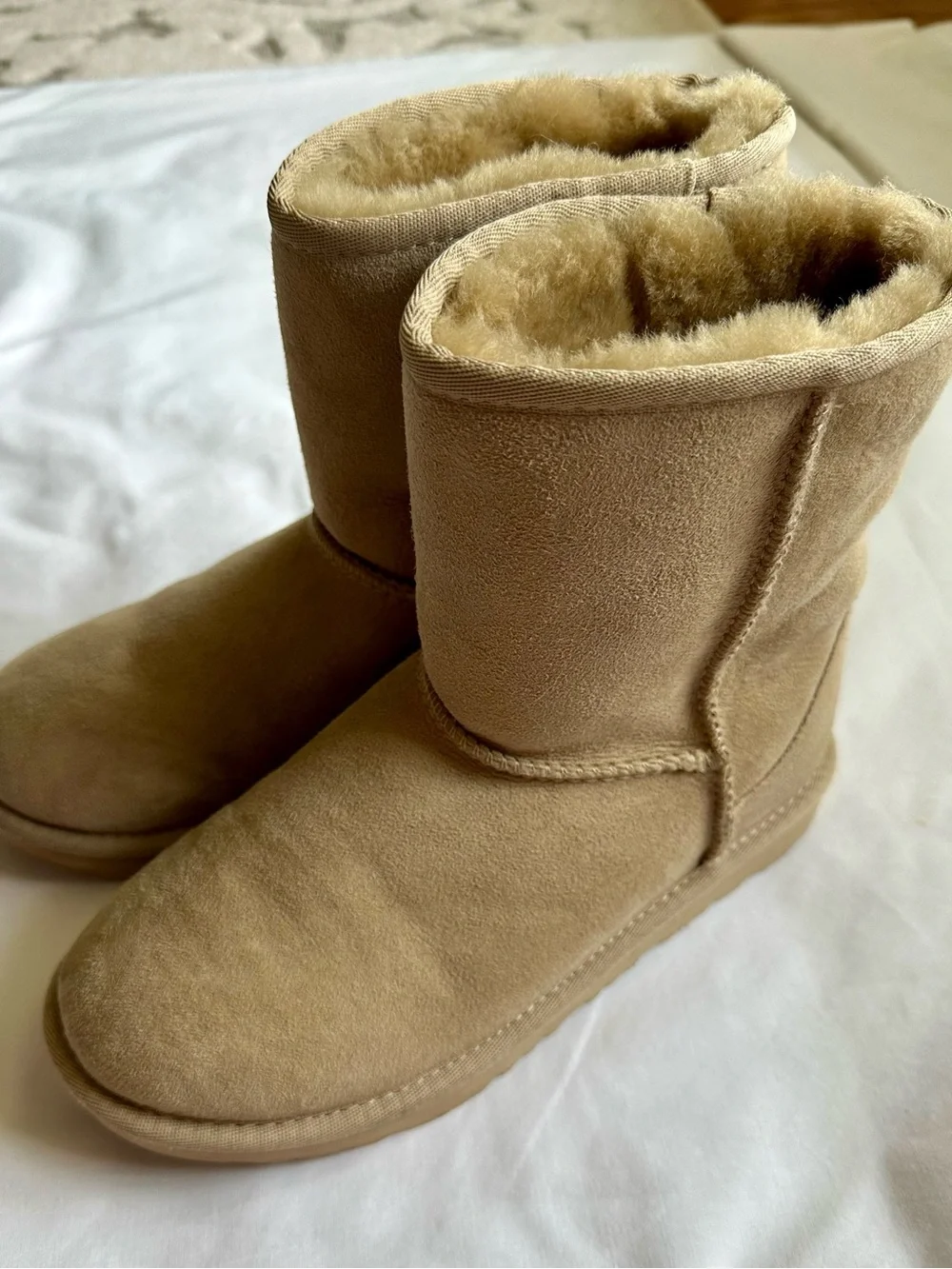 UGG Classic II Kids Short Sheepskin Boots - Sand Color